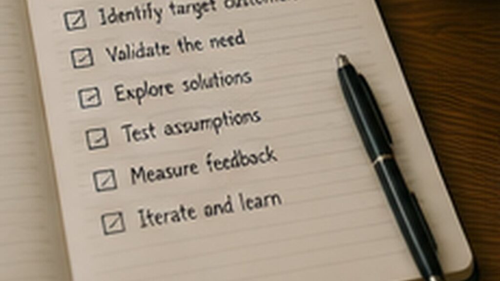 Startup product team reviewing evidence for activation metrics setup