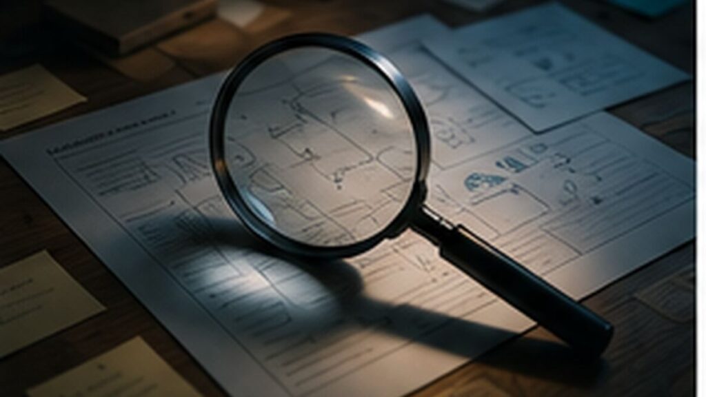Startup product team reviewing evidence for lean product discovery playbook