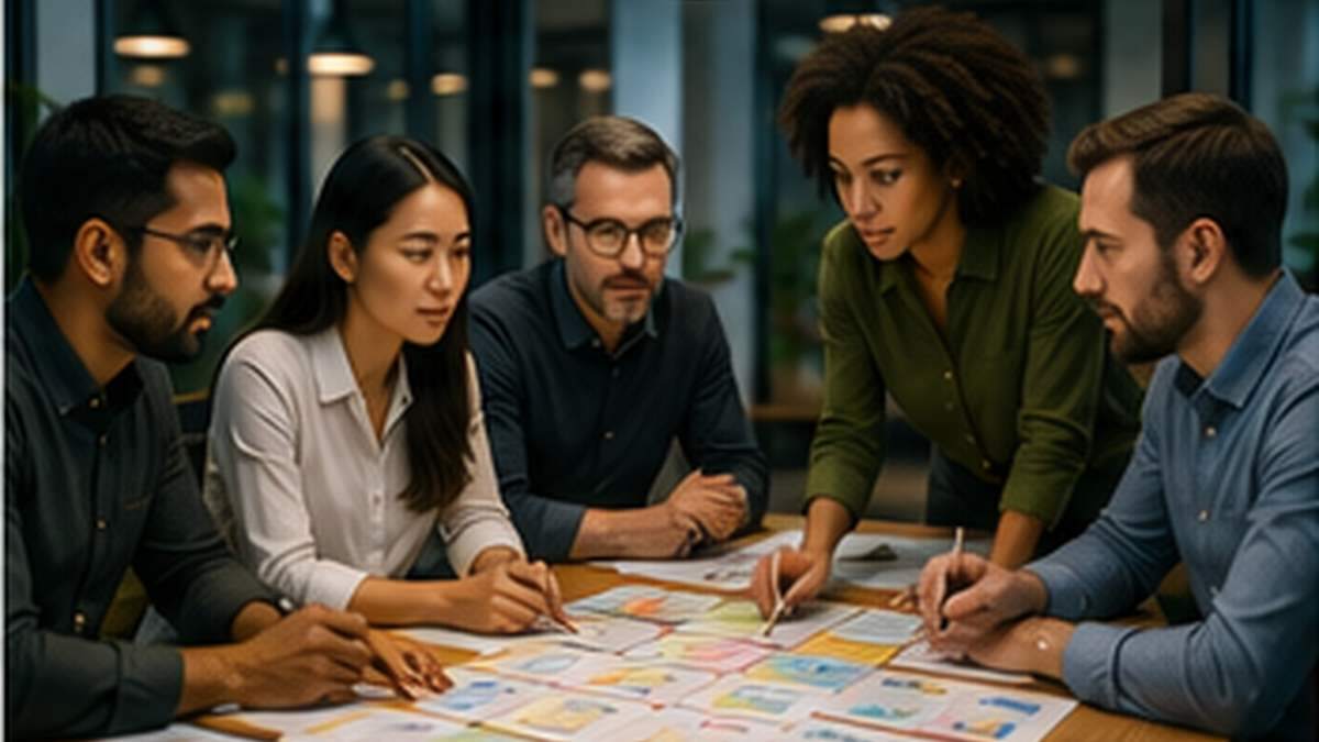 Startup product team reviewing evidence for RAG and agents for product managers